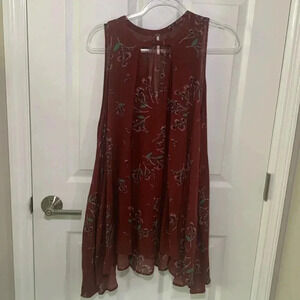 Free people wide, flowing long tank top/ tunic size xs